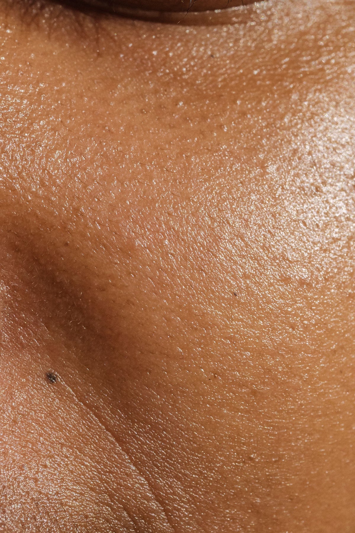 Macro view of natural skin texture and pores illustrating the skin barrier