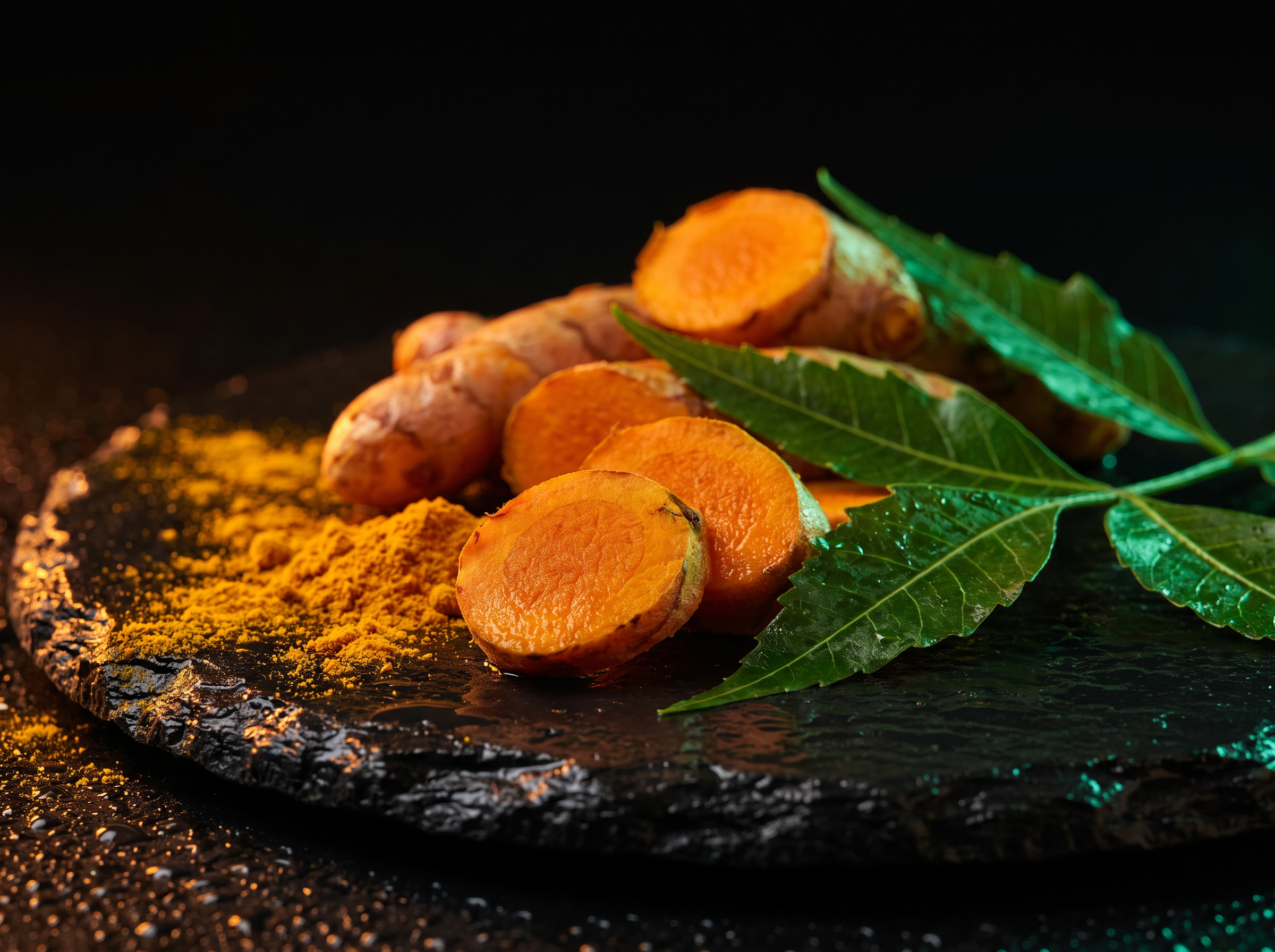 TURMERIC + NEEM ingredient visual